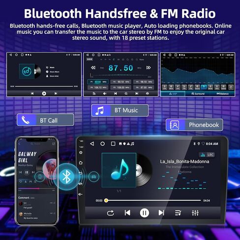 Android 15 Double Din GPS Car Stereo for Honda Insight 2009-2014 [2+64G] Autoradio with CarPlay & Android Auto 9" Touchscreen Bluetooth Audio with Mirror Link WiFi FM RDS SWC Backup Camera MIC in Kuwait