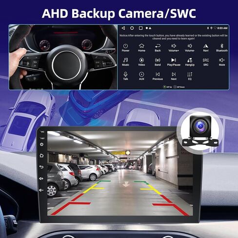 Android 15 Double Din GPS Car Stereo for Honda Insight 2009-2014 [2+64G] Autoradio with CarPlay & Android Auto 9" Touchscreen Bluetooth Audio with Mirror Link WiFi FM RDS SWC Backup Camera MIC in Kuwait
