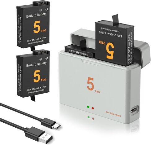 2-Pack Battery Compatible with DJI Osmo Action 6/5/4/3 Pro Osmo 360 in Saudi Arabia