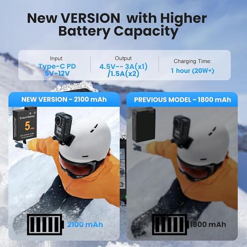 2-Pack Battery Compatible with DJI Osmo Action 6/5/4/3 Pro Osmo 360 in Saudi Arabia