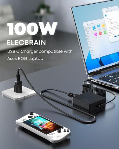 BAJ 100W 65W USB C Charger Compatible with ASUS ROG Ally X Series in Saudi Arabia