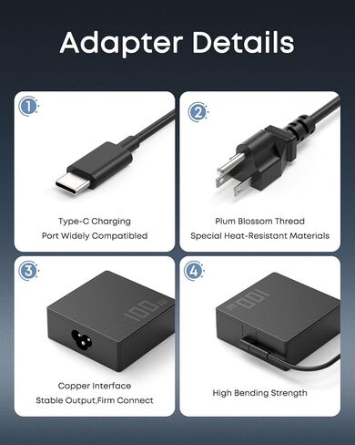 BAJ 100W 65W USB C Charger Compatible with ASUS ROG Ally X Series in Saudi Arabia