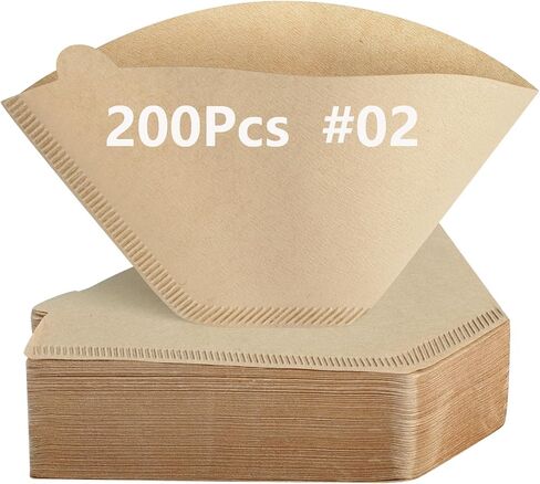 Clinuse 100Pcs Cone Coffee Filters #2, Unbleached No Blowout Paper Filters in Saudi Arabia
