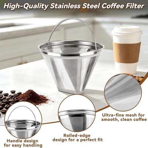2 Pack Reusable Coffee Filters Compatible with Ninja CE251, CE451, CFN601 in Kuwait
