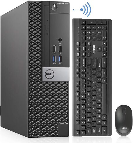 Dell OptiPlex 3040 Refurbished Desktop, Intel Core i7-6700, 16GB RAM, 512GB SSD, AC8260 WiFi, HDMI Dual Monitor Support, Windows 11 Pro, Altec Wireless Keyboard and Mouse (Renewed) in Kuwait