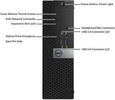 Dell OptiPlex 3040 Refurbished Desktop, Intel Core i7-6700, 16GB RAM, 512GB SSD, AC8260 WiFi, HDMI Dual Monitor Support, Windows 11 Pro, Altec Wireless Keyboard and Mouse (Renewed) in Kuwait