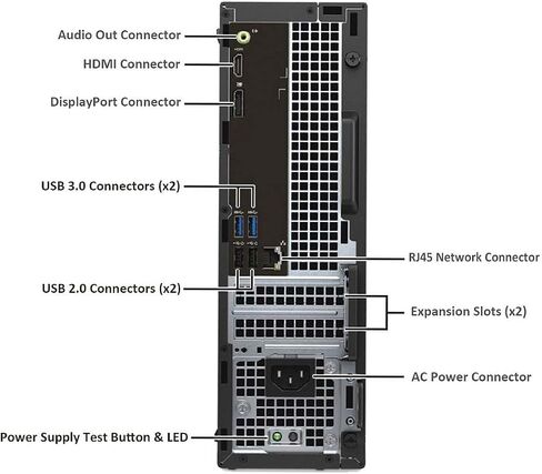 Dell OptiPlex 3040 Refurbished Desktop, Intel Core i7-6700, 16GB RAM, 512GB SSD, AC8260 WiFi, HDMI Dual Monitor Support, Windows 11 Pro, Altec Wireless Keyboard and Mouse (Renewed) in Kuwait