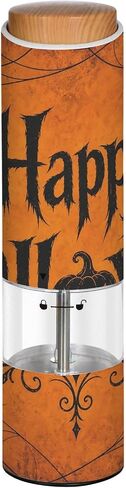 Happy Halloween Electric Salt Pepper Grinder with LED Light, Battery Operated Pepper Mill, Adjustable Coarseness Spice Grinder for Kitchen Camping Picnic in Kuwait