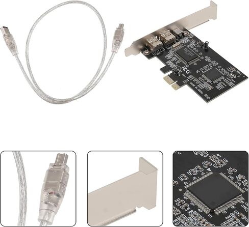 Metal Black with 3 External Ports Pcie to 1394 Expansion Card in Saudi Arabia