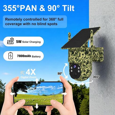 4G LTE Cellular Security Camera Outdoor Wireles,365-Day Free Unlimited Data in Saudi Arabia