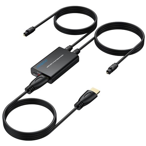 AUTOUTLET HDMI eARC to Optical Audio Adapter, Support Dolby 5.1 and DTS 5.1 in Kuwait