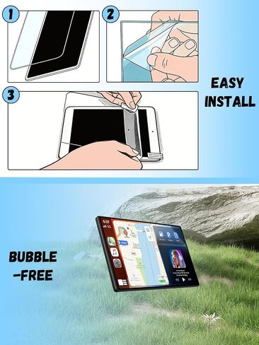 [2 Pack TPU Screen Protector for RQO K3 pro Carplay 9" in Kuwait