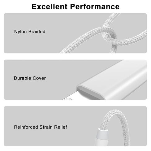 [Apple MFi Certified] iPhone Aux Cord for Car 2 Pack 3.3ft White in Saudi Arabia
