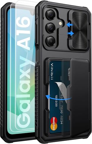 Vihibii for Samsung Galaxy A17 5G Phone Case with Card Holder, Dark Purple in Kuwait