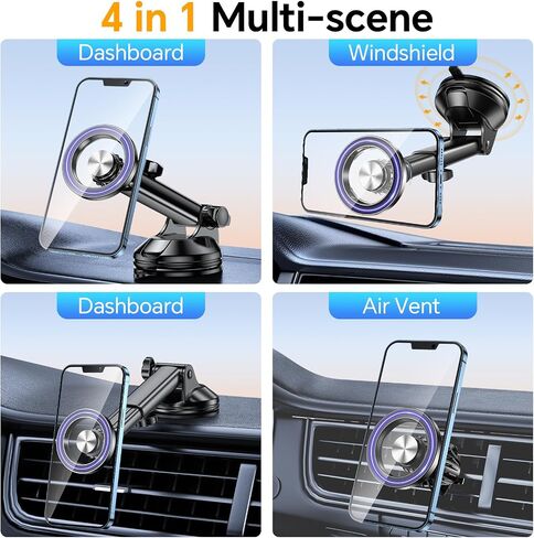 Kaistyle for MagSafe Car Mount【Powerful Suction Cup】 Magnetic Phone Mount for Car Phone Holder Dashboard Windshield Air Vent Phone Holders for Your Car Mount for iPhone 17 Pro Max 16 15 14 13 in Kuwait