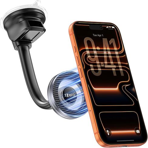 1Zero MagSafe Car Phone Mount with One-Button Suction Cup Lock in Kuwait