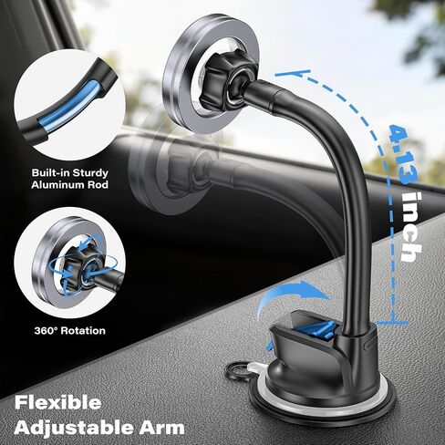 1Zero MagSafe Car Phone Mount with One-Button Suction Cup Lock in Kuwait