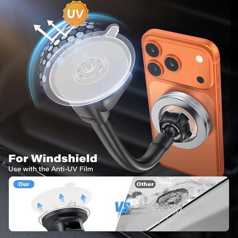 1Zero MagSafe Car Phone Mount with One-Button Suction Cup Lock in Kuwait