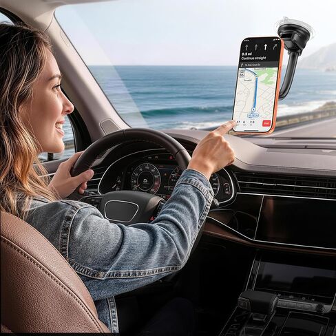 1Zero MagSafe Car Phone Mount with One-Button Suction Cup Lock in Kuwait