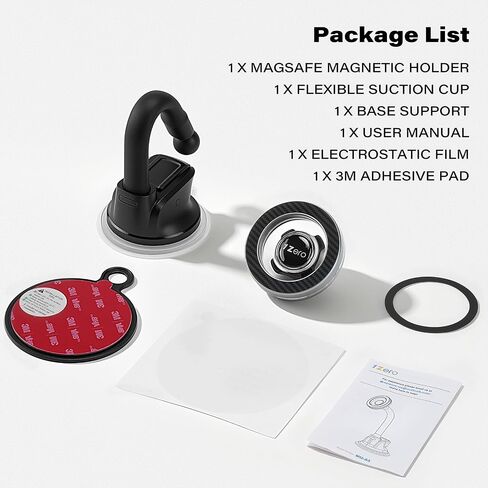 1Zero MagSafe Car Phone Mount with One-Button Suction Cup Lock in Kuwait