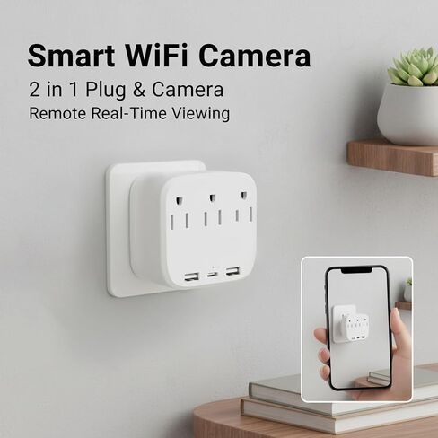 ULar 4K WiFi6 Outlet Plug-in Security Camera with Remote View in Kuwait