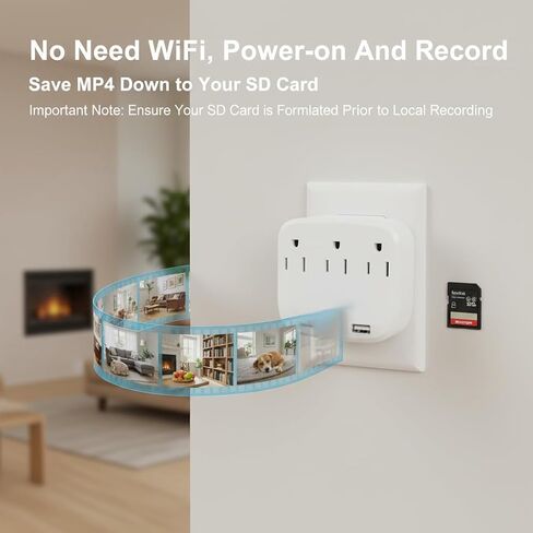 ULar 4K WiFi6 Outlet Plug-in Security Camera with Remote View in Kuwait