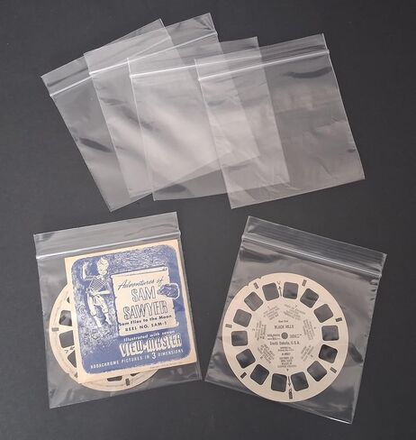 Clear View-Master Storage Sleeves (Small) for ViewMaster Reels - 50 Pieces in Kuwait