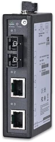 InHand Networks 3 Port Unmanaged Industrial Ethernet Switch, Media Converter, 2*10/100 Base-T(X),1*100Base-FX, Multi Mode Dual SC Fiber, Working Temperature -40° – 75°C, IP30, 2KM, UL Certification in Saudi Arabia