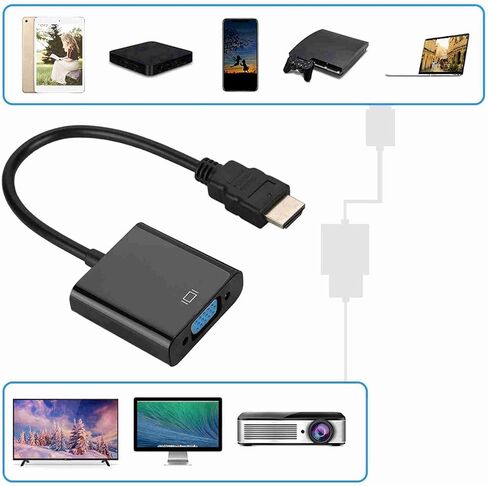 720p 1080p Male to VGA Female Video Converter Adapter Cable 2 Connect Laptops VG Male Cable to VGA Female CableHDMI Cable720p 1080p CableVideo Converter CableVideo in Saudi Arabia