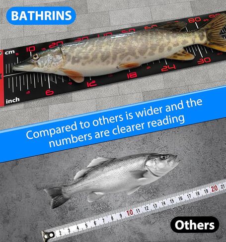BATHRINS 2 Pcs Waterproof Fish Measuring Board with Fish Scale 43in Fish Ruler Fishing Tools for Boat, Kayak, Yacht and Coolers in Saudi Arabia