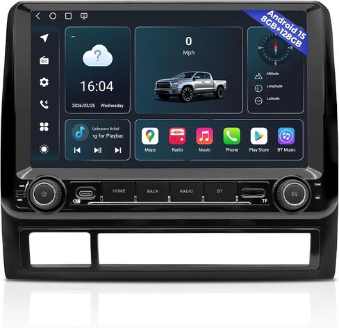 Android 15 Car Radio for Toyota Tacoma 2005-2015, 9 Inch QLED IPS Touchscreen, Qualcomm 8-Core 8+128G，Wireless Carplay & Android Auto, Bluetooth, GPS, 4G LTE, 5G WiFi, DSP DTS in Kuwait