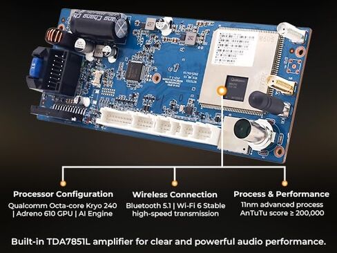 Android 15 Car Radio for Toyota Tacoma 2005-2015, 9 Inch QLED IPS Touchscreen, Qualcomm 8-Core 8+128G，Wireless Carplay & Android Auto, Bluetooth, GPS, 4G LTE, 5G WiFi, DSP DTS in Kuwait