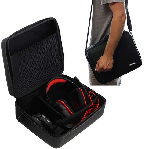 Navitech Black Hard Eva Carry Case Compatible With Gaming Headset and Headphones Compatible With Audio-Technica ATH-AG1X / Audio-Technica ATH-ADG1X [video game] in Kuwait