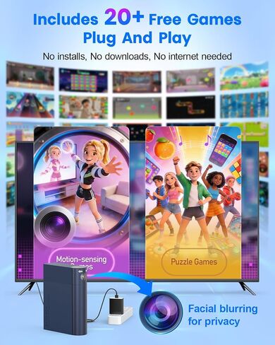 MetFut AR Motion Gaming Console for Kids with Adjustable Camera -Navy Blue in Saudi Arabia