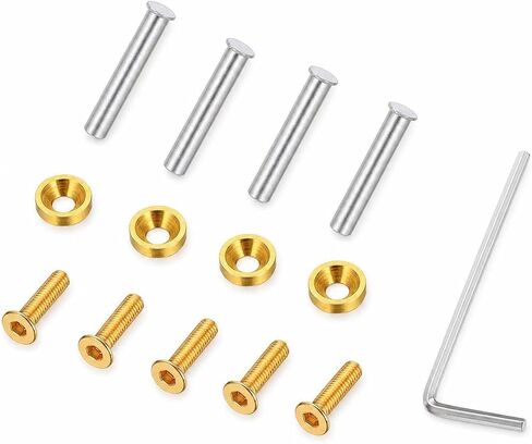 Metal Computer Fan Screws, Fan Mounting Hardware, Long Computer Screws for 25-30mm Fans, Gold in Kuwait