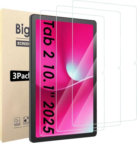 3 Pack Tempered Glass Screen Protector Compatible with T-Mobile REVVL Tab 2 10.1Inch Tablet 2025 Release, Anti Scratch, Bubble Free, Case Friendly, HD Clear, 9 Hardness, Shock Resistant in Kuwait