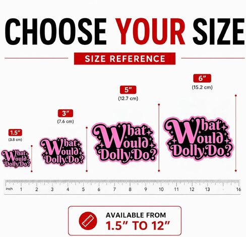What Would Dolly Do Sticker Country Music Western Retro Cowgirl Transparent Decal, Waterproof Vinyl Sticker & Magnetic Sticker for Laptop, Water Bottle, Car, Phone, Gift in Saudi Arabia