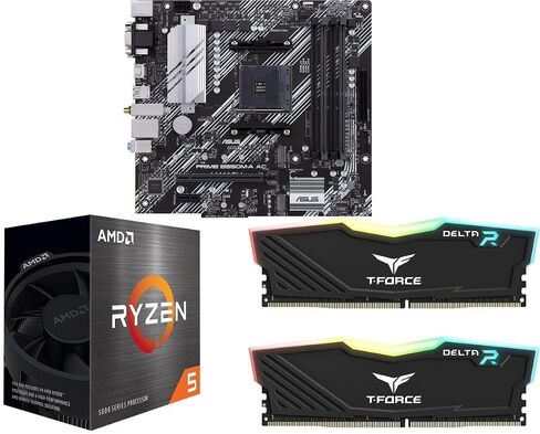NEWEGG Motherboard CPU Memory Combo -B550M-A Motherboard Bundle with Ryzen 5 5500 6-Core 3.6GHz CPU and 16GB (2 x 8GB) 288-Pin PC RAM DDR4 3200 Desktop Memory in Saudi Arabia