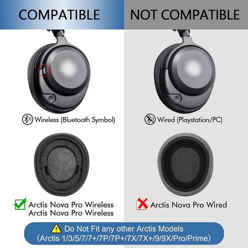GEVO Cooling Gel Ear Pads Replacement for SteelSeries Arctis Nova Pro Wireless & Nova Elite Gaming Headset, Earpads for Nova Pro Wireless & Nova Elite Headphones with Memory Foam (Cooling Gel Black) in Saudi Arabia