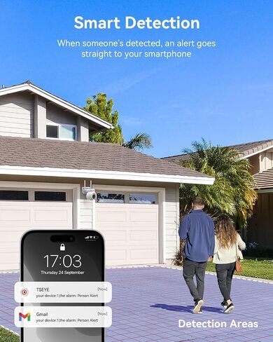 Wireless Security Camera System with 10" Monitor, 2X 3MP PTZ Camera in Kuwait