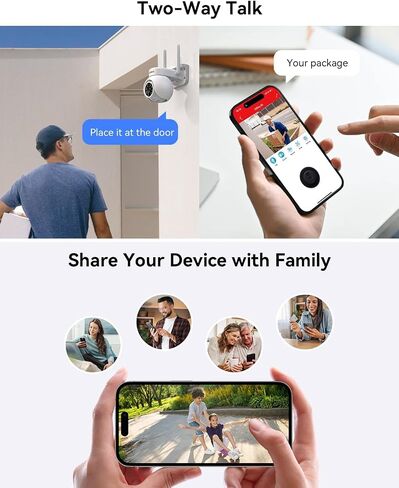 Wireless Security Camera System with 10" Monitor, 2X 3MP PTZ Camera in Kuwait