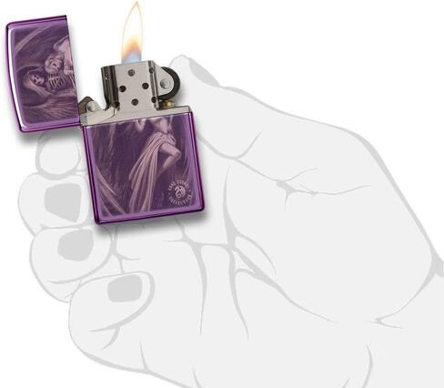 Zippo High Polish Purple Anne Stokes Pocket Lighter in Kuwait