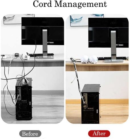 1/2 Inch Hook and Loop Roll Reusable Cable Ties Cable Management Straps Cord Organizer Double-Sided Heavy Duty Strips Black Cord Wrap for Computer Home Office Date Center (Black, 1/2inch 54Yards) in Kuwait