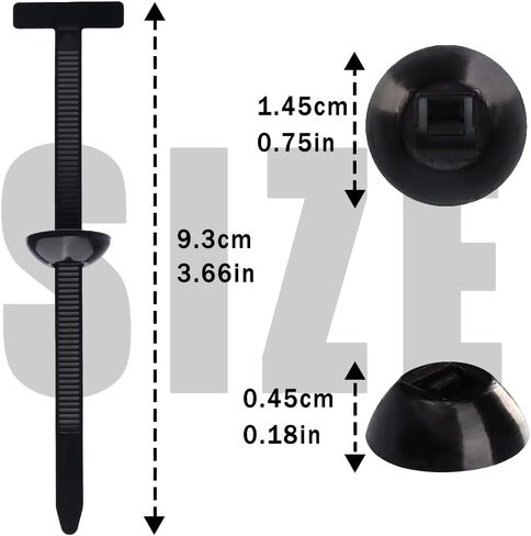 50PCS Nylon Universal Cable Tie Buckle Zip Tie, Heavy Duty Self-Locking Push Pin for Button Design with Wire Bundling DIY Snap-Fit Ziptie Bumper Retainer in Saudi Arabia