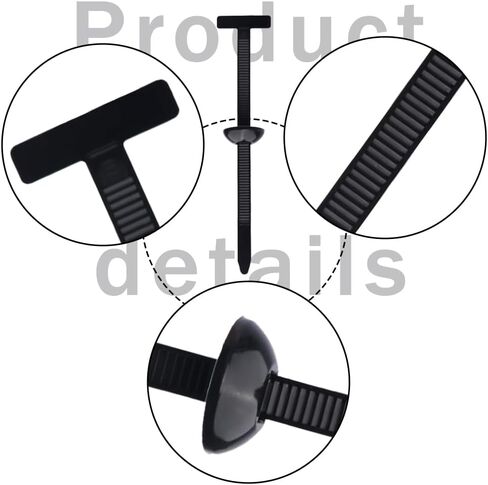 50PCS Nylon Universal Cable Tie Buckle Zip Tie, Heavy Duty Self-Locking Push Pin for Button Design with Wire Bundling DIY Snap-Fit Ziptie Bumper Retainer in Saudi Arabia