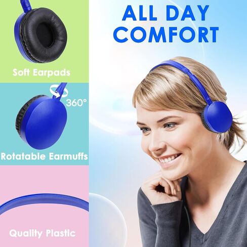 Kids Headphones Bulk 10 Pack for School Classroom Student Children Toddler Boys Girls Teen and Adult, Computer Earphones Class Set of Headphones for Students (PU102,10 Mixed) in Saudi Arabia