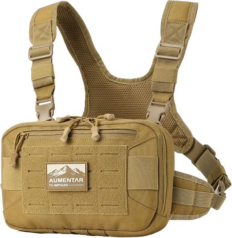 Tactical EDC Chest Bag Utility Molle Chest Pack Pouch with Adjustable Strap for Outdoor Hiking Camping Army Green in Saudi Arabia