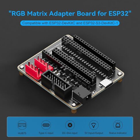 RGB Matrix Adapter for ESP32-DevKitC, HUB75 5V in Kuwait