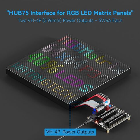 RGB Matrix Adapter for ESP32-DevKitC, HUB75 5V in Kuwait