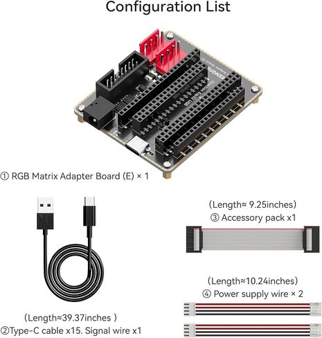 RGB Matrix Adapter for ESP32-DevKitC, HUB75 5V in Kuwait